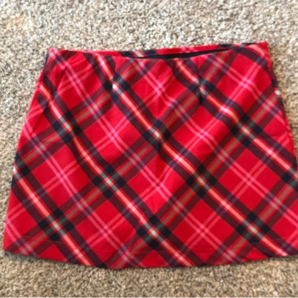 Old Navy Red Plaid Mini Skirt